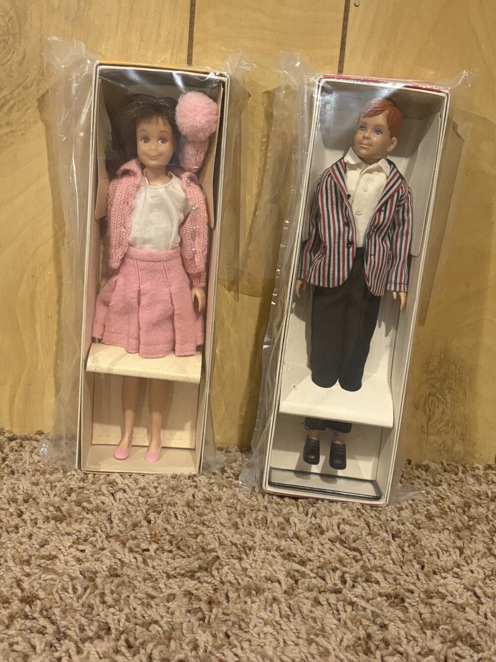 Vintage 1964 Mattel Skooter & Ricky Dolls in Original Boxes – Skipper’s Friends